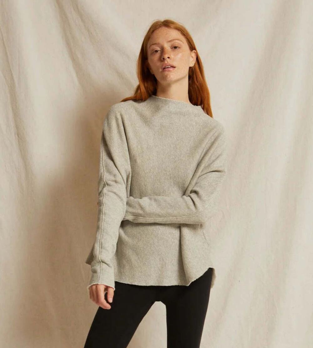 Perfect White Tee Morrison Mock Neck Sweatshirt Medium M
